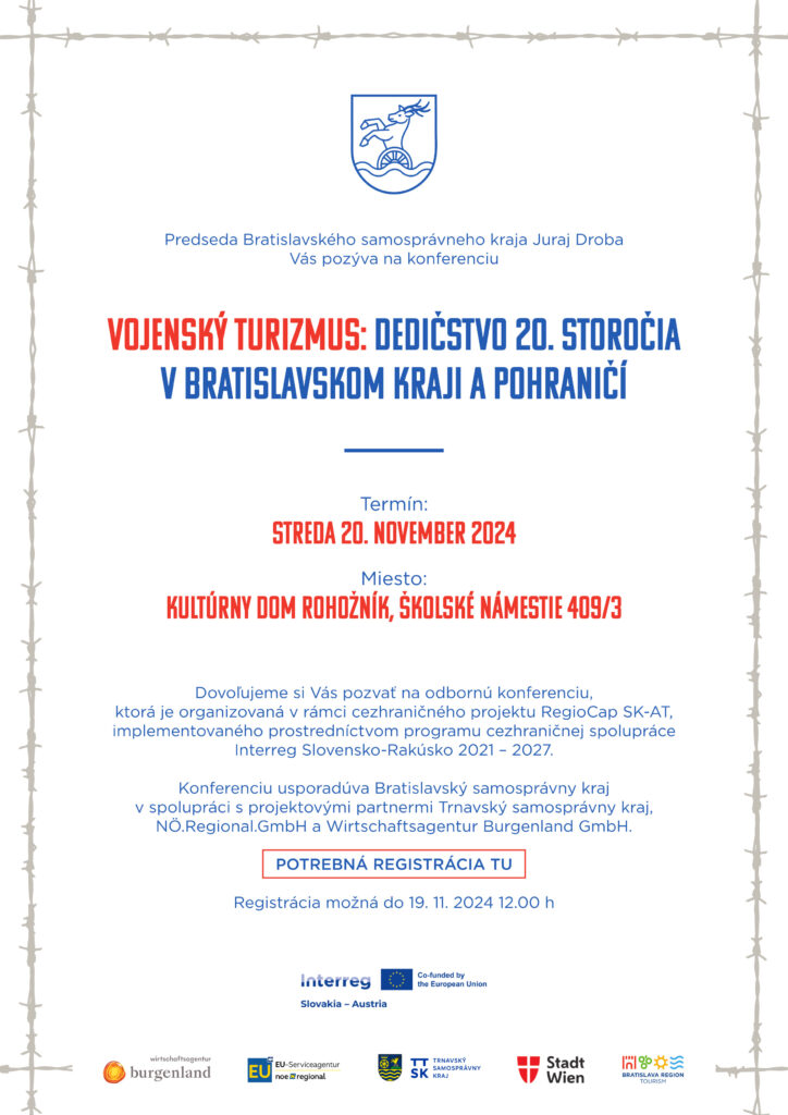 Konferencia o vojenskom turizme: Dedičstvo 20. storočia v Bratislavskom kraji a pohraničí