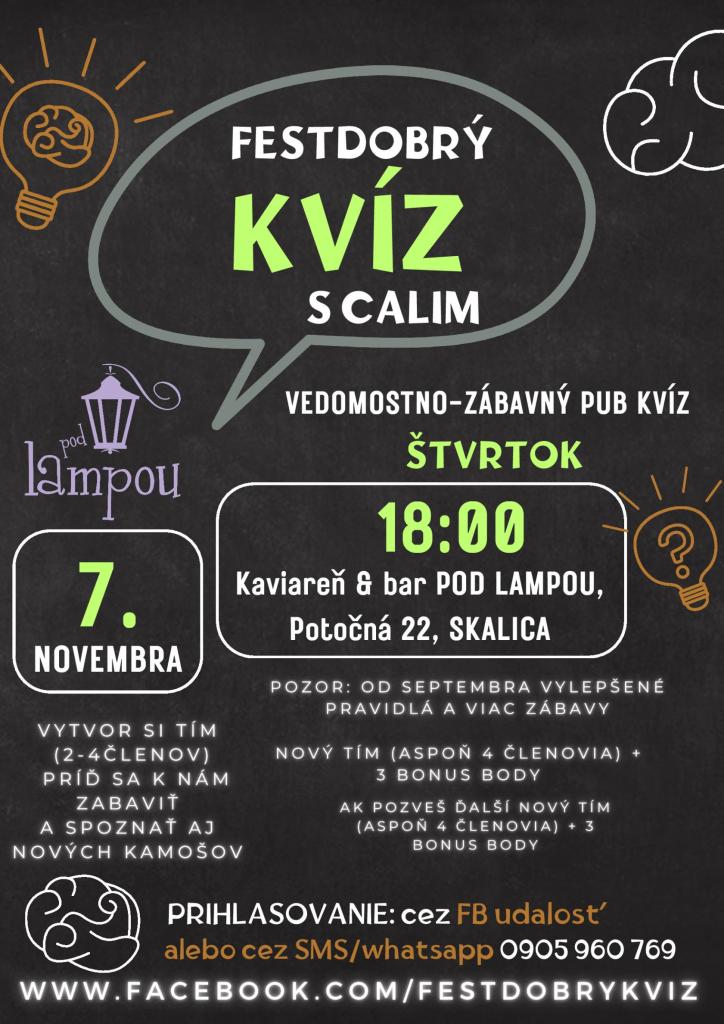 FestDobrý kvíz s Calim, Kaviareň Pod lampou